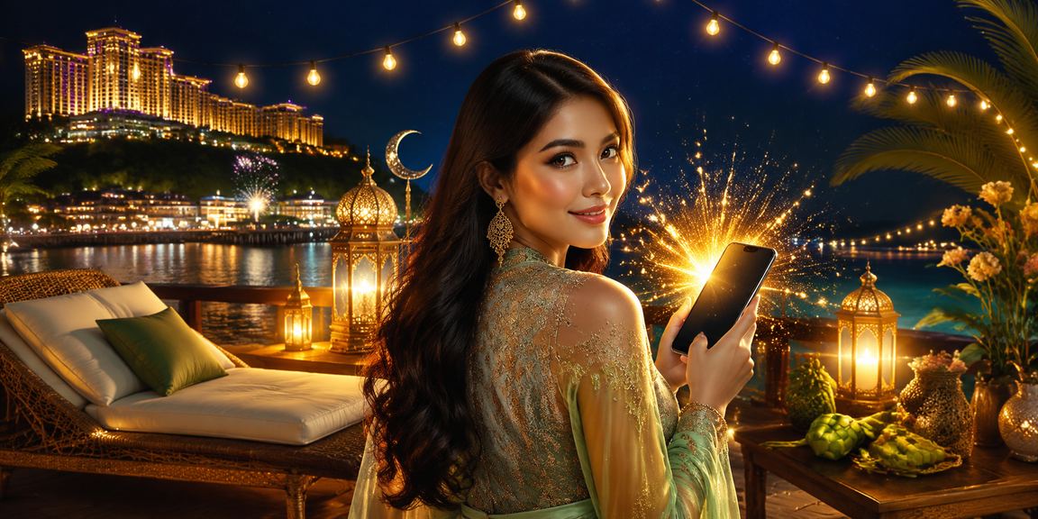 Suasana perayaan Hari Raya di Genting Highlands sambil menikmati permainan jackpot maju24
